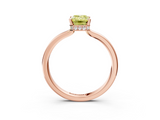 Rose gold Fancy Yellow Emerald  Cut Solitaire Engagement Ring with Four-Prong Setting on a Classic Band_23