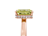 Rose gold Fancy Yellow Emerald  Cut Solitaire Engagement Ring with Four-Prong Setting on a Classic Band_25