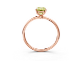 Rose gold Fancy Yellow Emerald  Cut Solitaire Engagement Ring with Thin Band and Four-Prong Setting_6