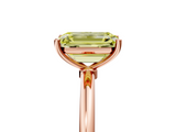 Rose gold Fancy Yellow Emerald  Cut Solitaire Engagement Ring with Thin Band and Four-Prong Setting_8