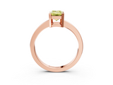 Rose gold Fancy Yellow Emerald  Cut Solitaire Ring with Four-Prong Setting and Classic Band_45