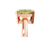 Rose gold Fancy Yellow Emerald  Cut Solitaire Ring with Four-Prong Setting and Classic Band_47