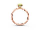 Rose gold Fancy Yellow Emerald  Cut Solitaire Ring with Thin Band and Four-Prong Setting_19