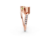 Rose gold Fancy Yellow Emerald Cut Solitaire Tension-Set Diamond Split Shank Ring_2