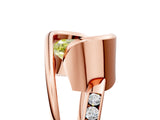 Rose gold Fancy Yellow Emerald Cut Solitaire Tension-Set Diamond Split Shank Ring_5