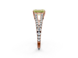 Rose gold Fancy Yellow Emerald  Cut Split Shank Pave Diamond Engagement Ring with Four-Prong Setting_26