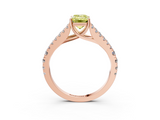 Rose gold Fancy Yellow Emerald  Cut Split Shank Pave Diamond Engagement Ring with Four-Prong Setting_27