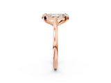 Rose gold Fancy Yellow Emerald  Diamond Cluster Halo Solitaire with Four-Prong Setting_94