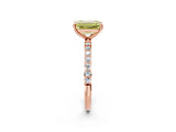 Rose gold Fancy Yellow Emerald  Diamond Pavé Band with Six-Prong Setting_29