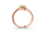 Rose gold Fancy Yellow Emerald  Halo Diamond Ring with Round Cluster Setting, Solitaire Band, and Four-Prong Setting_52