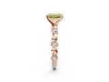 Rose gold Fancy Yellow Emerald  Solitaire Bezel-Set Diamond Ring with Beaded Band and Four-Prong Setting_34