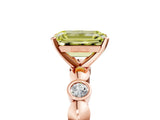 Rose gold Fancy Yellow Emerald  Solitaire Bezel-Set Diamond Ring with Beaded Band and Four-Prong Setting_37