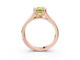 Rose gold Fancy Yellow Emerald  Solitaire Bezel-Set Diamond Ring with Channel-Set Band_39