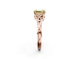 Rose gold Fancy Yellow Emerald  Solitaire Celtic Knot Engagement Ring with Four-Prong Setting_63