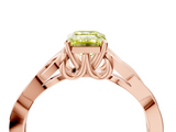Rose gold Fancy Yellow Emerald  Solitaire Celtic Knot Engagement Ring with Four-Prong Setting_65