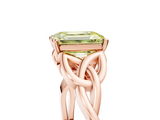 Rose gold Fancy Yellow Emerald  Solitaire Celtic Knot Engagement Ring with Four-Prong Setting_66