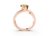 Rose gold Fancy Yellow Emerald  Solitaire Channel-Set Split Shank Ring with Tension Prong Setting_6