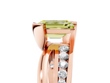 Rose gold Fancy Yellow Emerald  Solitaire Channel-Set Split Shank Ring with Tension Prong Setting_8