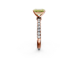 Rose gold Fancy Yellow Emerald  Solitaire Diamond Pavé Band with Four-Prong Setting_30