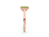 Rose gold Fancy Yellow Emerald  Solitaire Diamond Ring with Four-Prong Setting and Classic Band_5