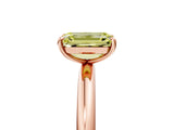 Rose gold Fancy Yellow Emerald  Solitaire Diamond Ring with Four-Prong Setting on a Plain Band_25