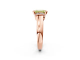 Rose gold Fancy Yellow Emerald  Solitaire Diamond Ring with Pave Band and Six-Prong Setting_37