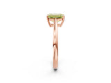 Rose gold Fancy Yellow Emerald  Solitaire Diamond Ring with Split Shank and Four-Prong Setting_14