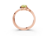 Rose gold Fancy Yellow Emerald  Solitaire Diamond Ring with Split Shank and Prong Setting_44