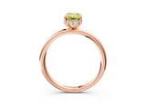 Rose gold Fancy Yellow Emerald  Solitaire Diamond Ring with a Classic Band and Four-Prong Setting 4