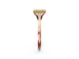 Rose gold Fancy Yellow Emerald  Solitaire Engagement Ring with Four-Prong Setting and Classic Band 3