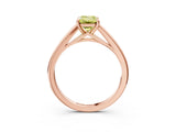 Rose gold Fancy Yellow Emerald  Solitaire Engagement Ring with Four-Prong Setting and Classic Band 4