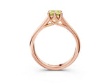 Rose gold Fancy Yellow Emerald  Solitaire Engagement Ring with Six-Prong Setting and Classic Band 4