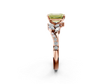 Rose gold Fancy Yellow Emerald  Solitaire Marquise Twist Band with Six-Prong Setting_61