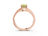 Rose gold Fancy Yellow Emerald  Solitaire Pavé Band Prong Setting Ring_23
