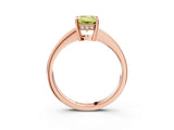 Rose gold Fancy Yellow Emerald  Solitaire Pavé Band Prong Setting Ring_52