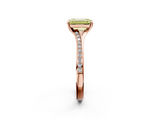 Rose gold Fancy Yellow Emerald  Solitaire Pavé Band with Four-Prong Setting_31