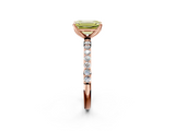 Rose gold Fancy Yellow Emerald  Solitaire Pavé Diamond Engagement Ring with Four-Prong Setting_41