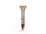 Rose gold Fancy Yellow Emerald  Solitaire Pave Split Shank Engagement Ring with Six-Prong Setting_39