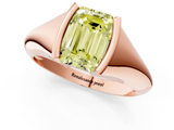 Rose gold Fancy Yellow Emerald  Solitaire Tension Set Diamond Ring_21