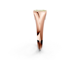 Rose gold Fancy Yellow Emerald  Solitaire Tension Set Diamond Ring_22