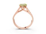 Rose gold Fancy Yellow Heart  Brilliant Channel-Set Solitaire Ring with Four-Prong Setting_23
