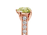 Rose gold Fancy Yellow Heart  Brilliant Cut Diamond Engagement Ring with Pavé Band and Four-Prong Setting_78