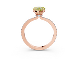 Rose gold Fancy Yellow Heart  Brilliant Pavé Band Solitaire with Four-Prong Setting_40