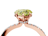 Rose gold Fancy Yellow Heart  Brilliant Pavé Band Solitaire with Four-Prong Setting_41