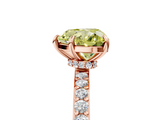 Rose gold Fancy Yellow Heart  Brilliant Pavé Band Solitaire with Four-Prong Setting_42