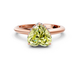 Rose gold Fancy Yellow Heart  Brilliant Solitaire Engagement Ring with Six-Prong Setting and Classic Band_20