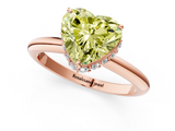 Rose gold Fancy Yellow Heart  Brilliant Solitaire Engagement Ring with Six-Prong Setting and Classic Band_21