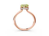 Rose gold Fancy Yellow Heart  Brilliant Solitaire Engagement Ring with Six-Prong Setting and Classic Band_23