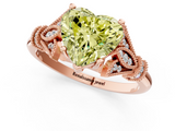 Rose gold Fancy Yellow Heart  Brilliant Solitaire with Pave Band and Four-Prong Setting_20