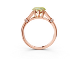 Rose gold Fancy Yellow Heart  Brilliant Solitaire with Pave Band and Four-Prong Setting_22